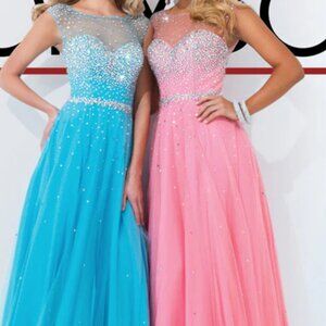 New, Tony Bowls 114516 Pink Dress, Size 6 – Stunning Fitted Gown